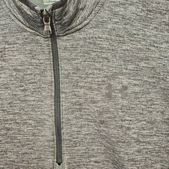 Under Armour Quarter Zip Sweatshirt Loose Fit Gray Long Sleeve Men's Size XL - Picture 8 of 10